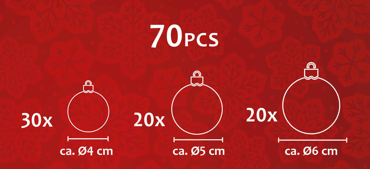 Christmas Gifts Kerstballen Zilver 70 Stuks - maximondo