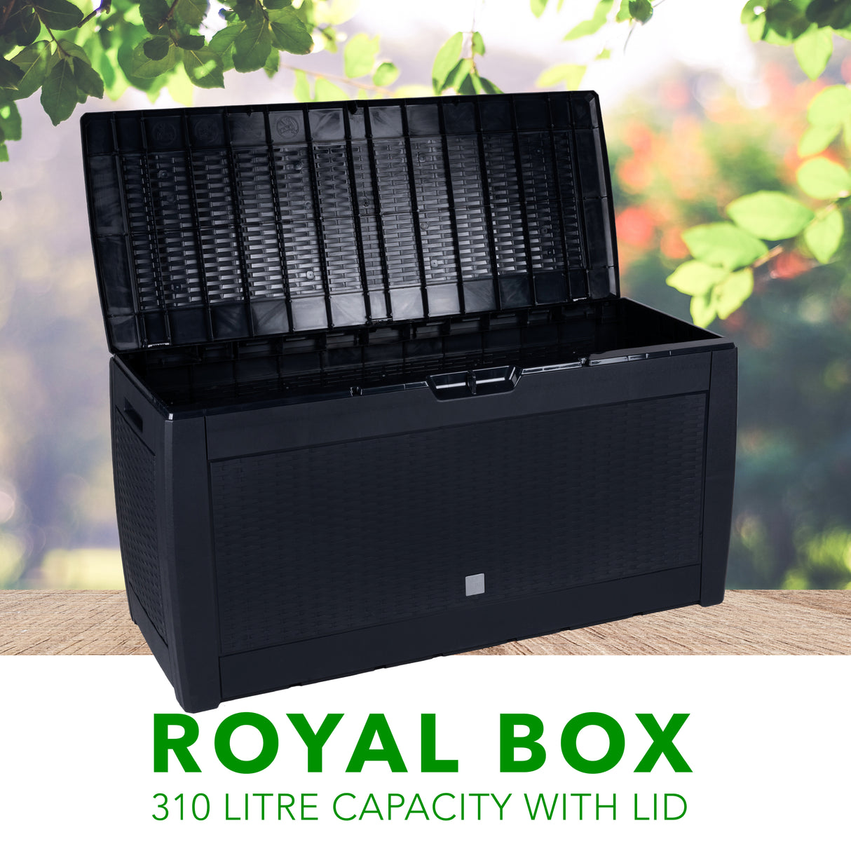Tuinkussenbox 310L Zwart - maximondo
