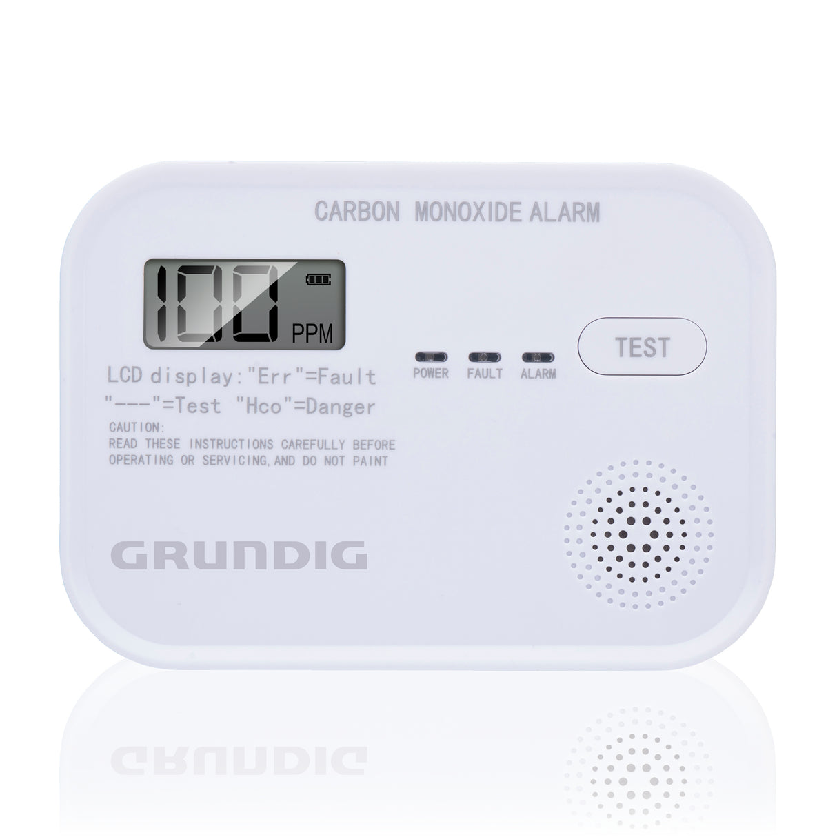Grundig CO Melder, koolmonoxidemelder, LCD - maximondo