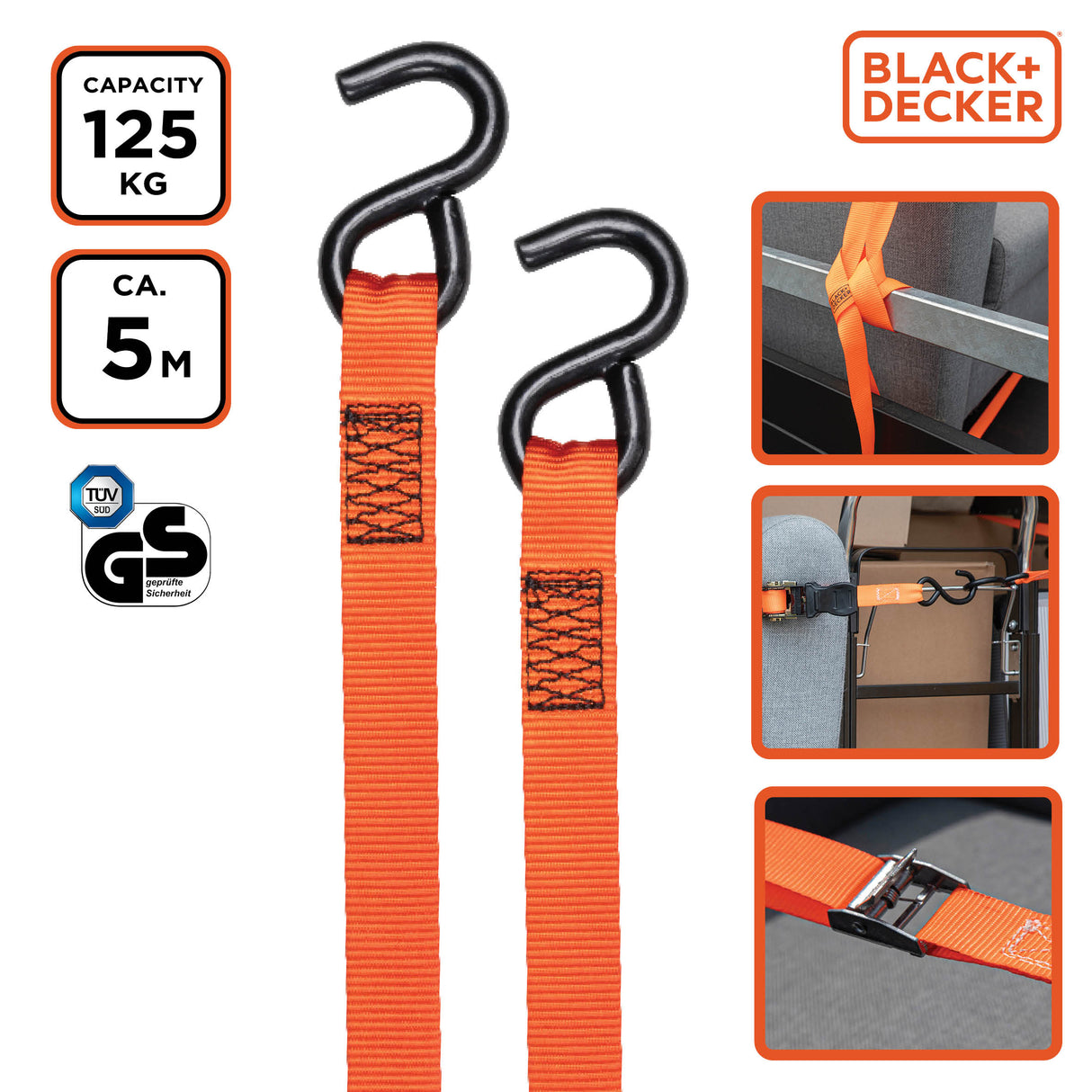 BLACK+DECKER Spanband 5m 125KG - maximondo