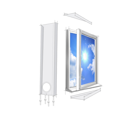Lifetime Air raamafdichtingsset, 220x30 cm - maximondo