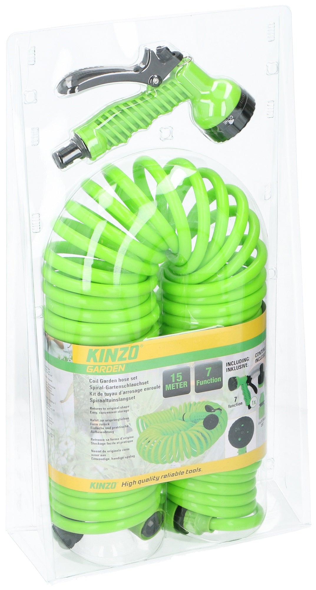Kinzo Tuinslang 15M, 7 Functies - maximondo