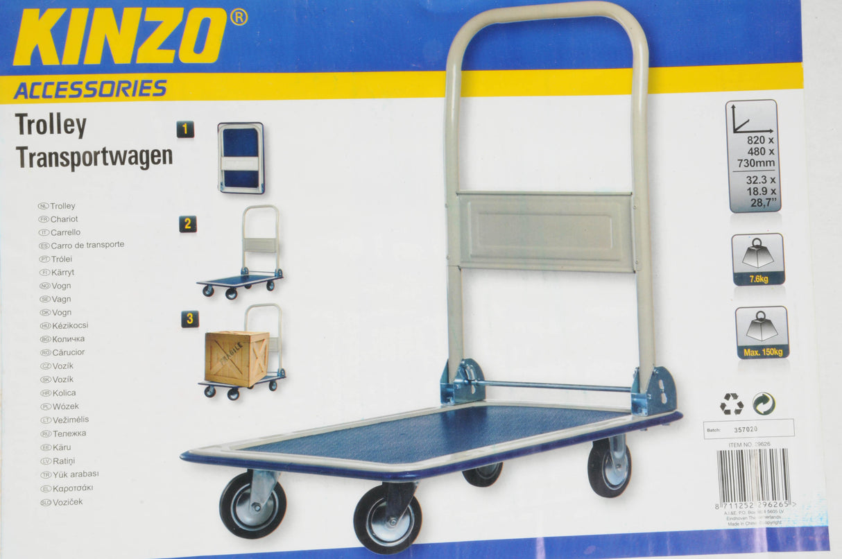 Kinzo - Inklapbare platformwagen / trolley - maximondo