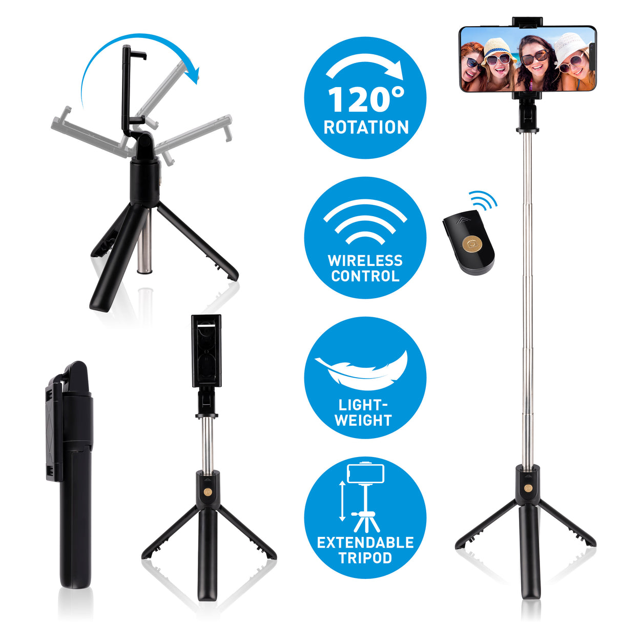 Grundig Selfie Stick en Tripod - maximondo