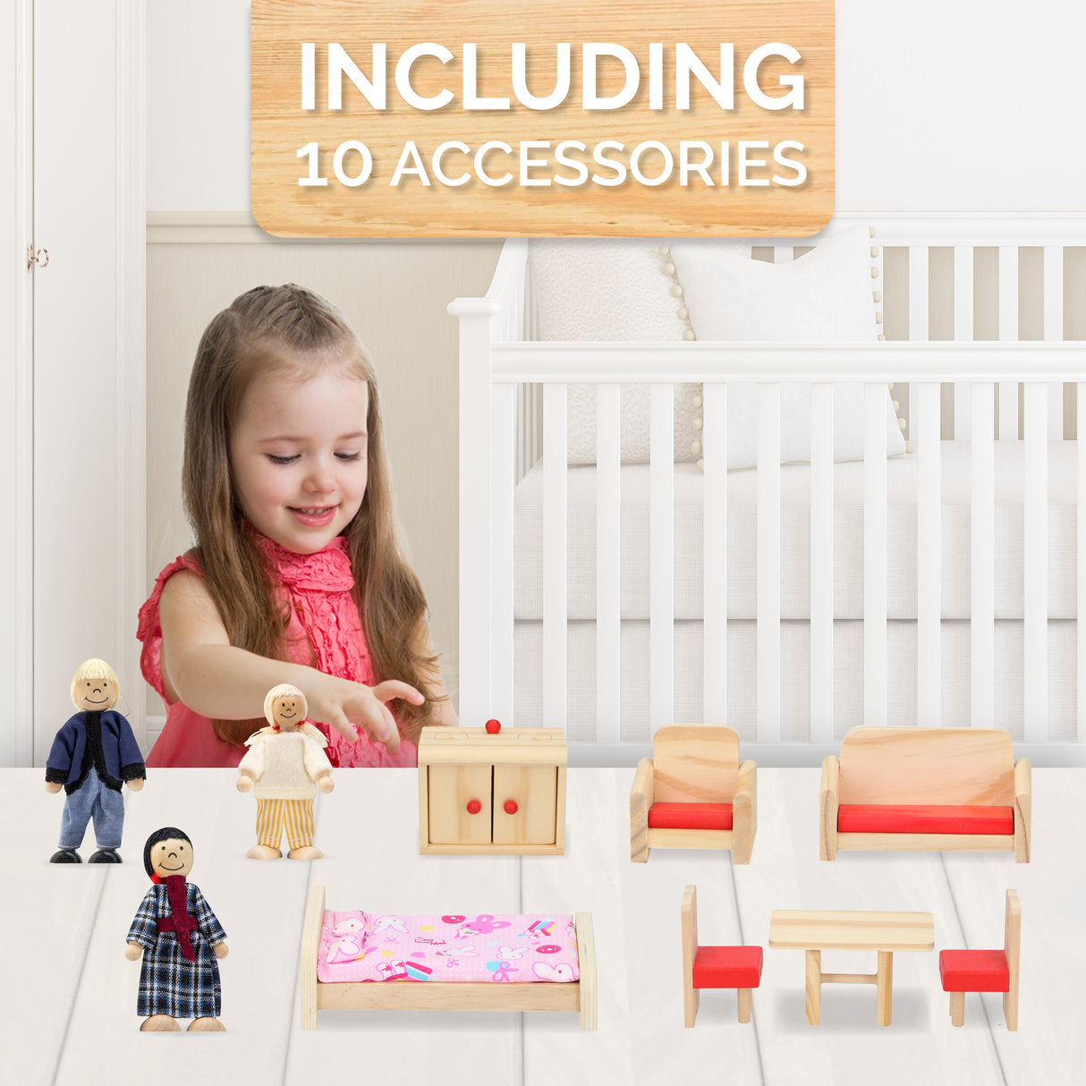 Marionette Wooden Toys Poppenhuis - maximondo