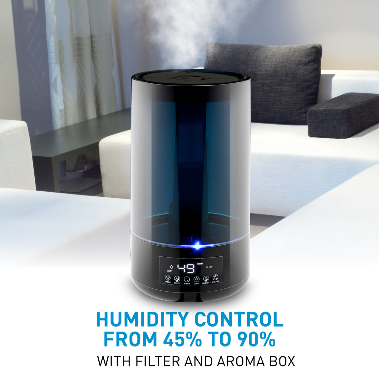 Grundig Luchtbevochtiger en Diffuser Aromatherapie - Zwart - maximondo