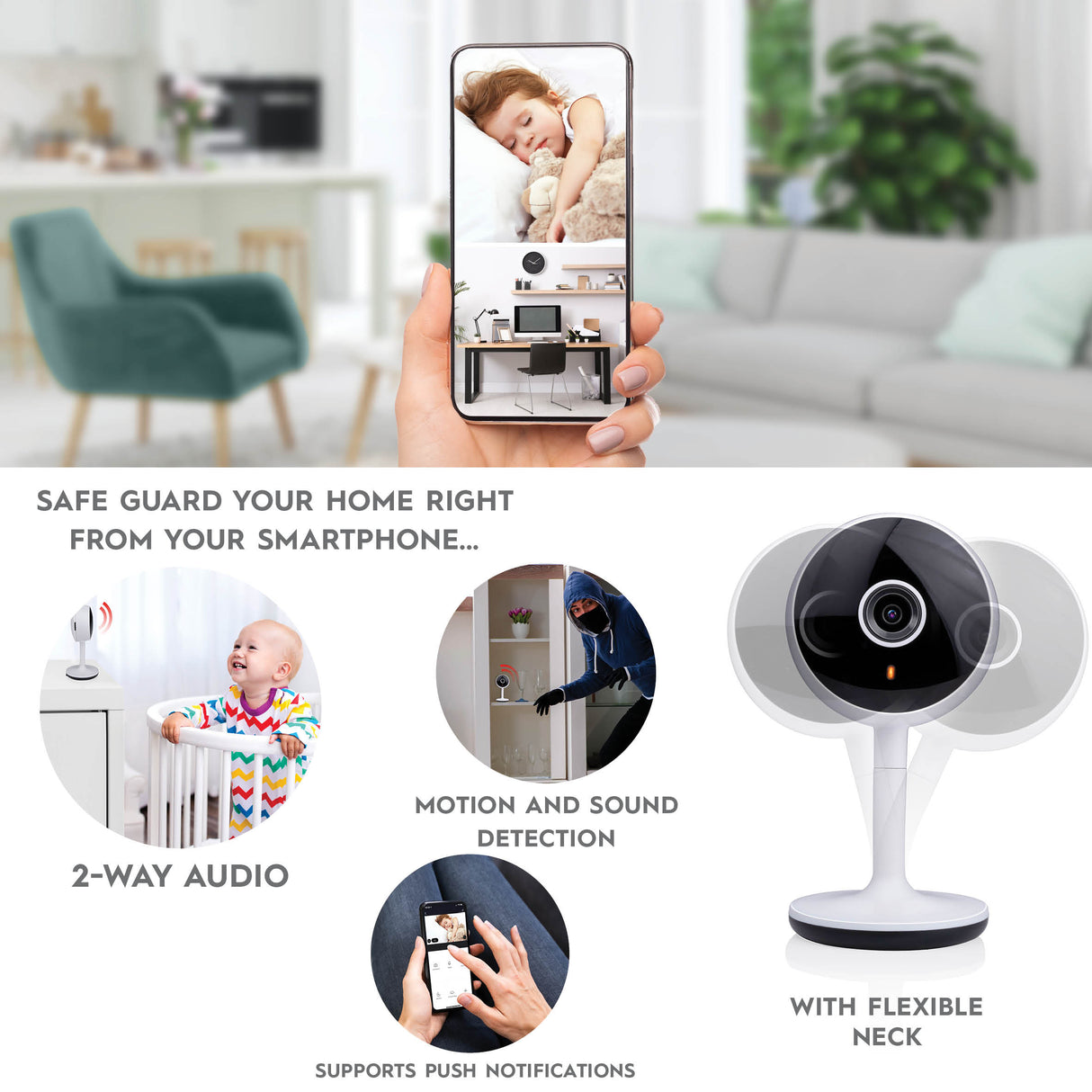 alpina Smart Home Wifi Camera Bewakingscamera - maximondo