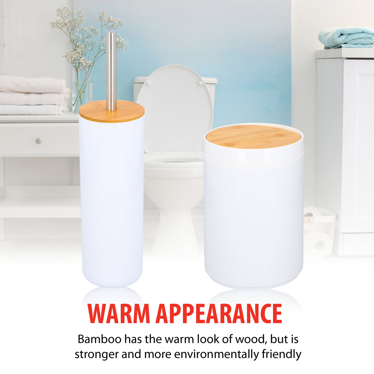 alpina Badkamerset Bamboe - Wit - maximondo