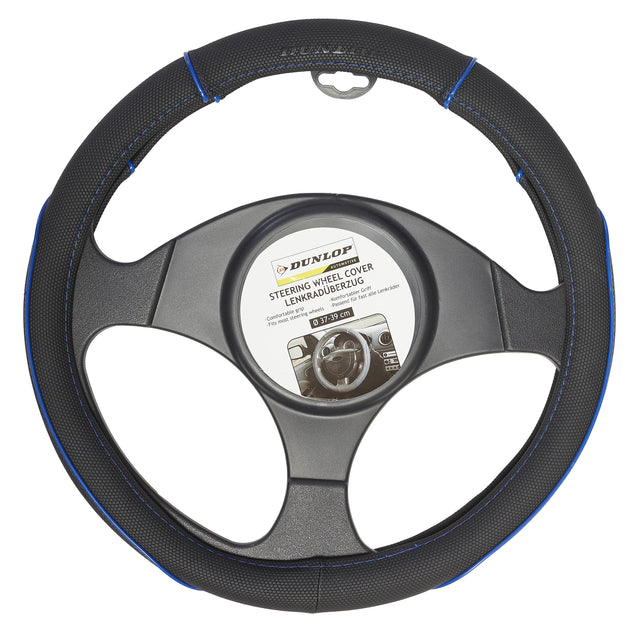 Dunlop Stuurhoes - Universeel - Pu - Zwart/blauw - 37-39 cm - maximondo