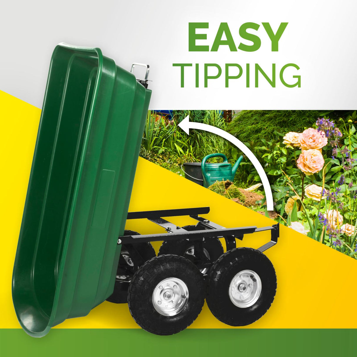 Garden Cart 95x50x108cm 75L - maximondo