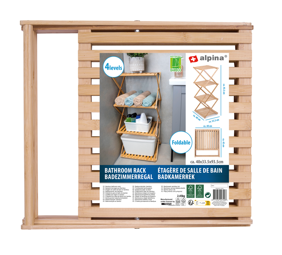 alpina Badkamerplank 4Laags Bamboe - maximondo