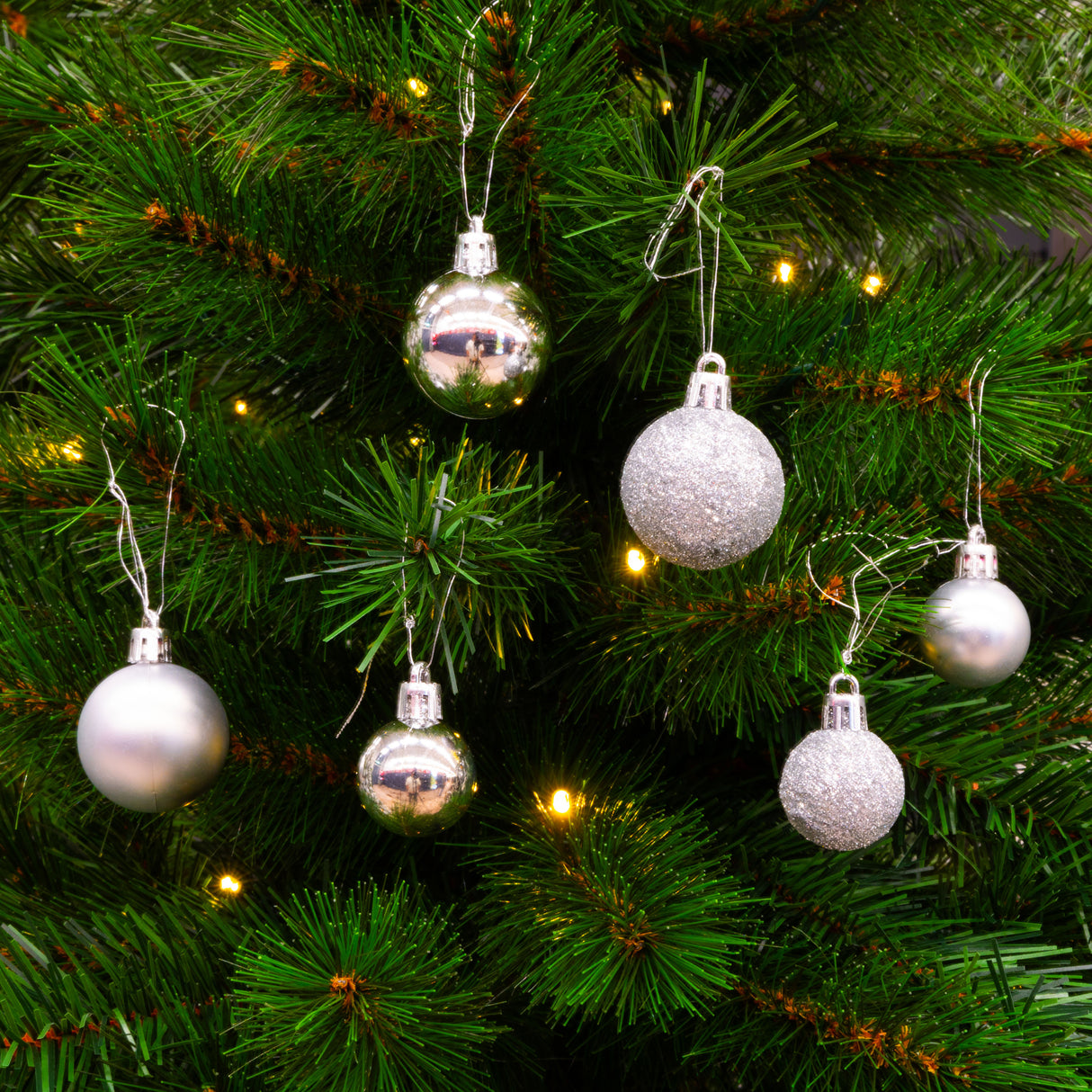 Giftsome Zilveren Kerstballen Set Ø3/4/6 CM - maximondo