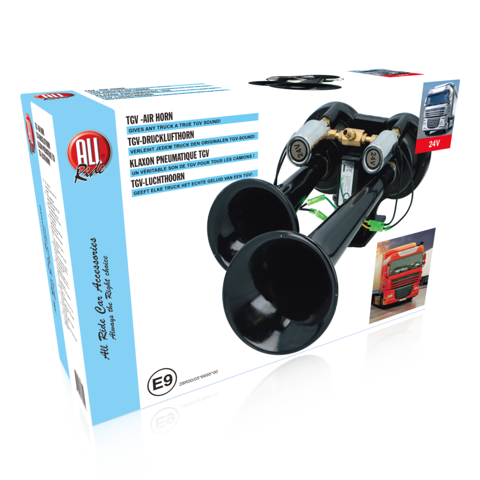 All Ride Luchthoorn 24V Zwart - maximondo