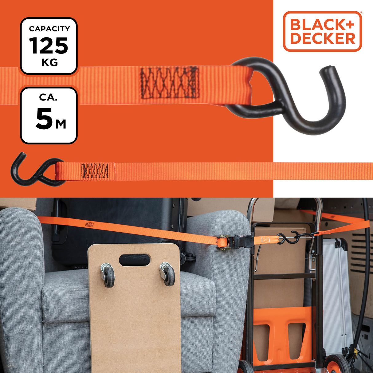 BLACK+DECKER Spanband 5m 125KG - maximondo