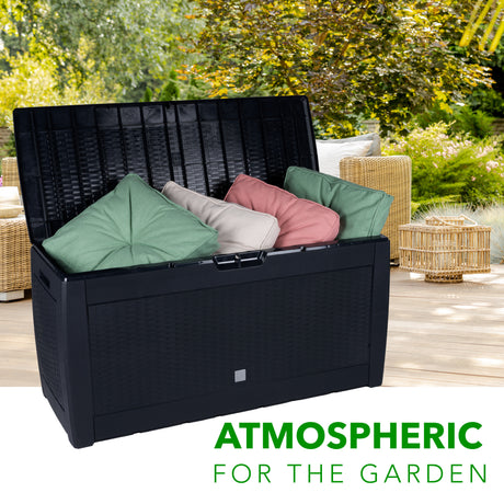 Tuinkussenbox 310L Zwart - maximondo