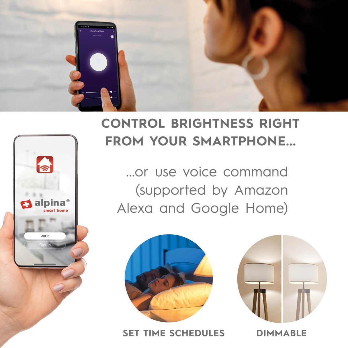 alpina Smart Home Wifi Lamp E27 7W - maximondo