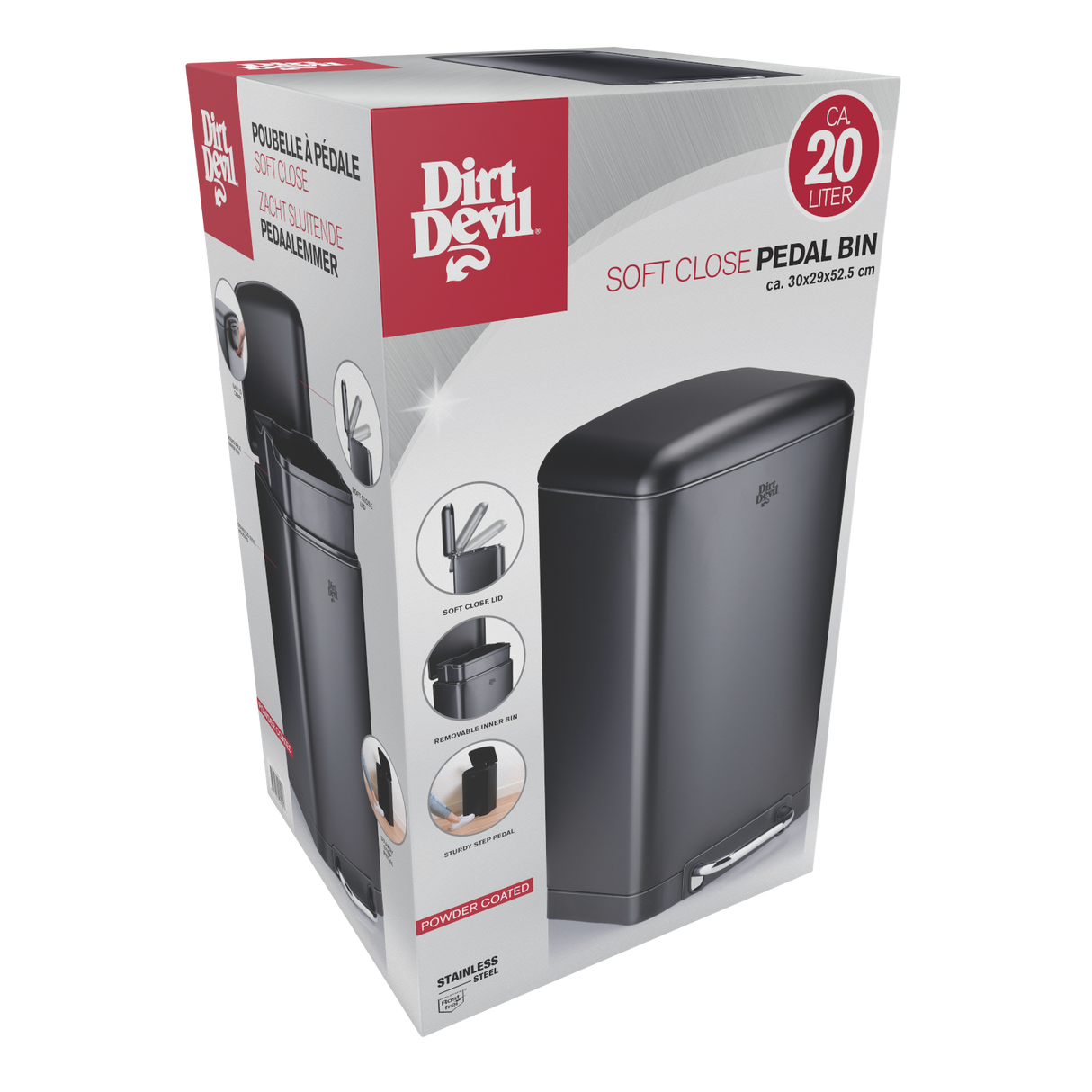 Dirt Devil Pedaalemmer 20L, Zwart - maximondo