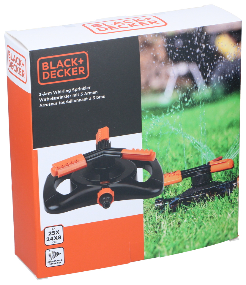 BLACK+DECKER Gazonsproeier 3 Armen - maximondo