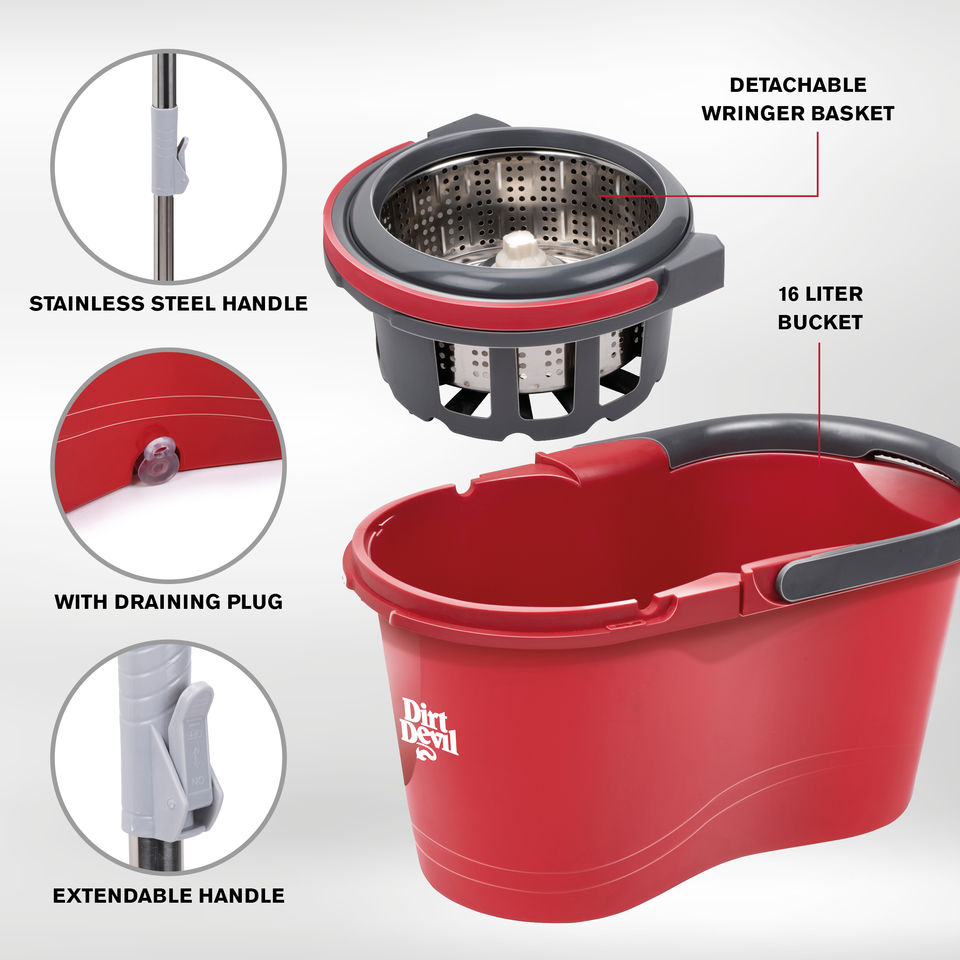 Dirt Devil Mop System Rood - maximondo