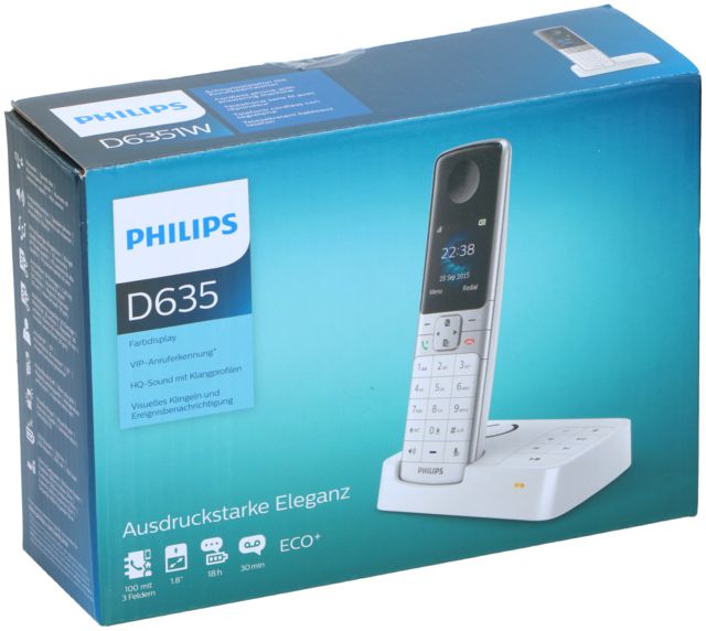 Philips D6351W Draadloze Telefoon - maximondo