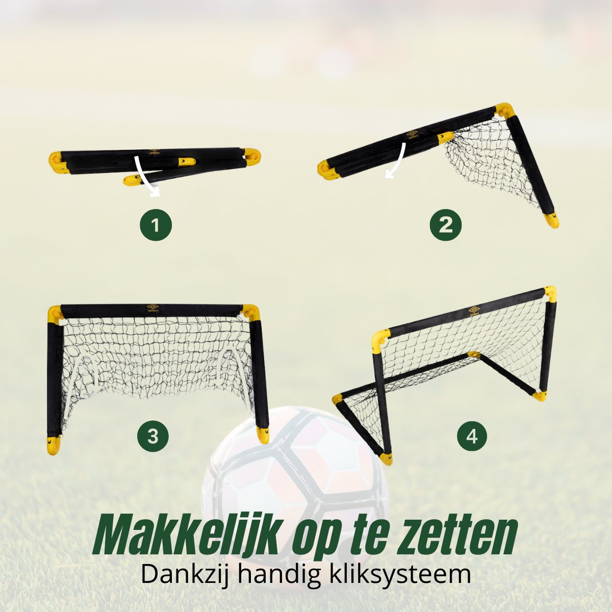 Umbro Voetbaldoel 90 x 60,5 x 61cm - Opvouwbaar - maximondo