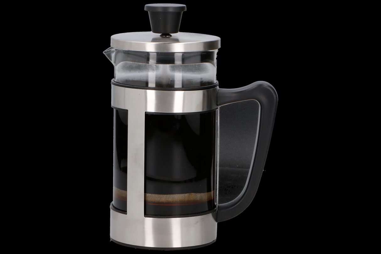 Cafetière - 1l - 8 koffie - RVS/ glas/ kunststof - maximondo