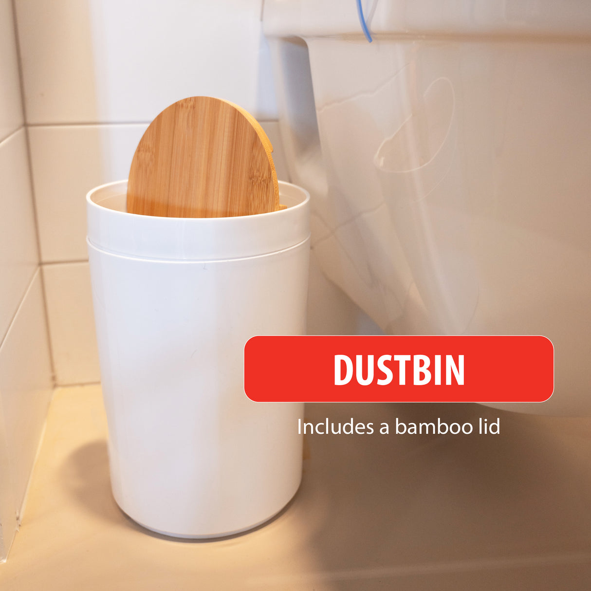 alpina Badkamerset Bamboe - Wit - maximondo