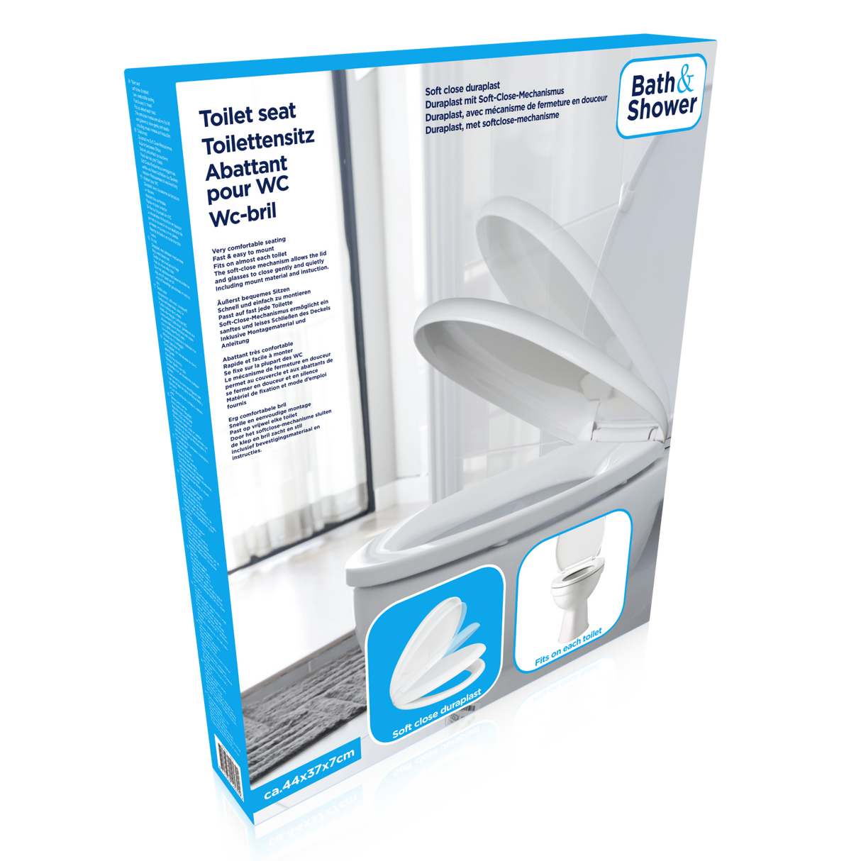 Bath & Shower Wc-Bril toiletbril - Soft Close - Wit - maximondo