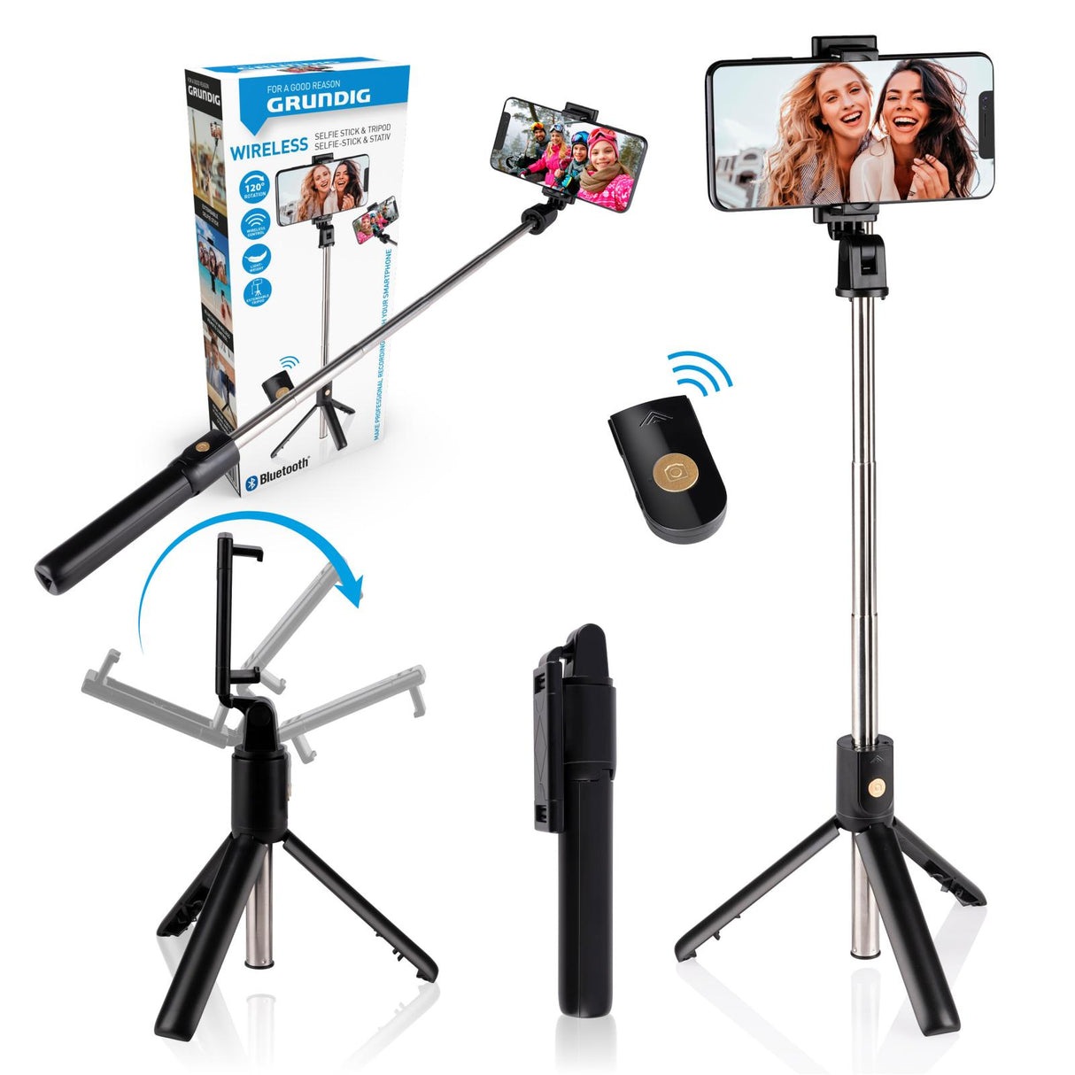 Selfiestick Tripod voor Smartphone Bluetooth - maximondo