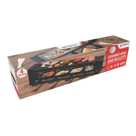 alpina Raclette Set 800W Zwart - maximondo