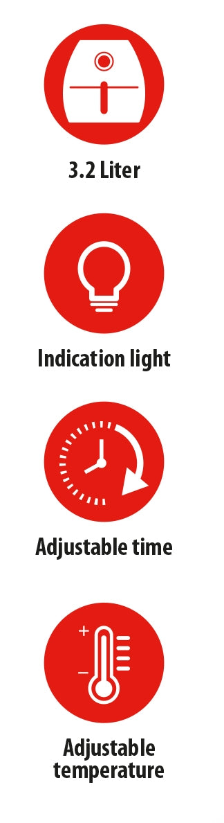 alpina Airfryer XL, 3,2L Zwart - maximondo