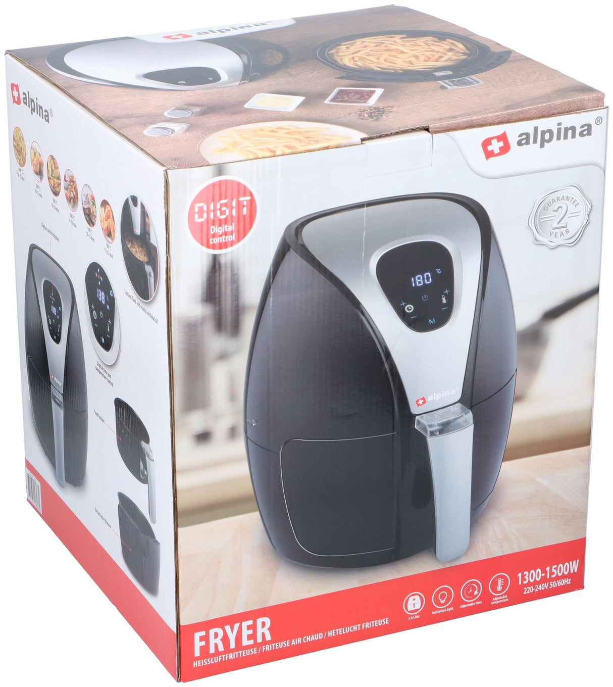 Airfryer 2,4 liter - maximondo