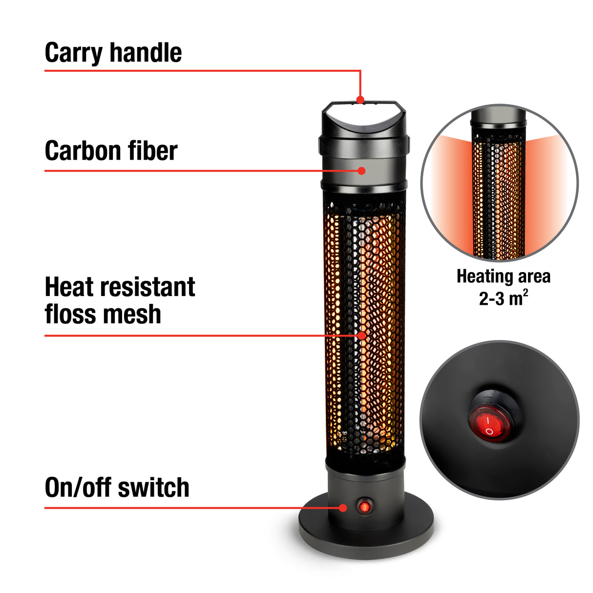 alpina Infrarood Heater 800W - maximondo