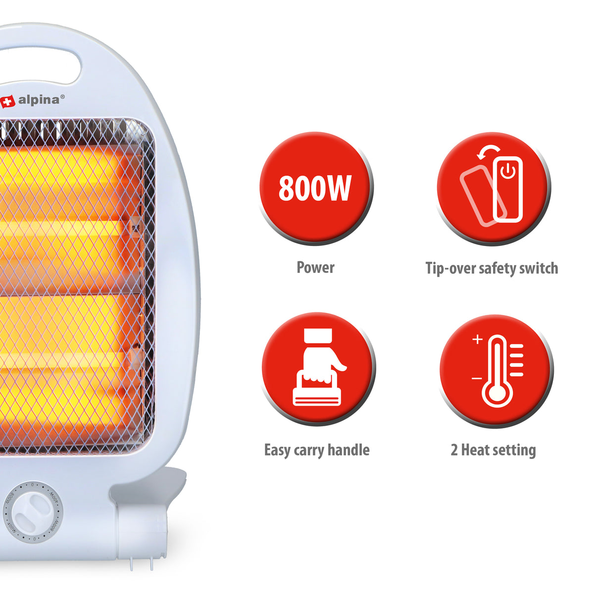 alpina Elektrische Kachel 800W - maximondo