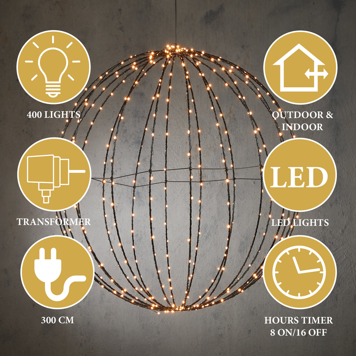 Giftsome Lichtbol LED Ø 60 cm - maximondo