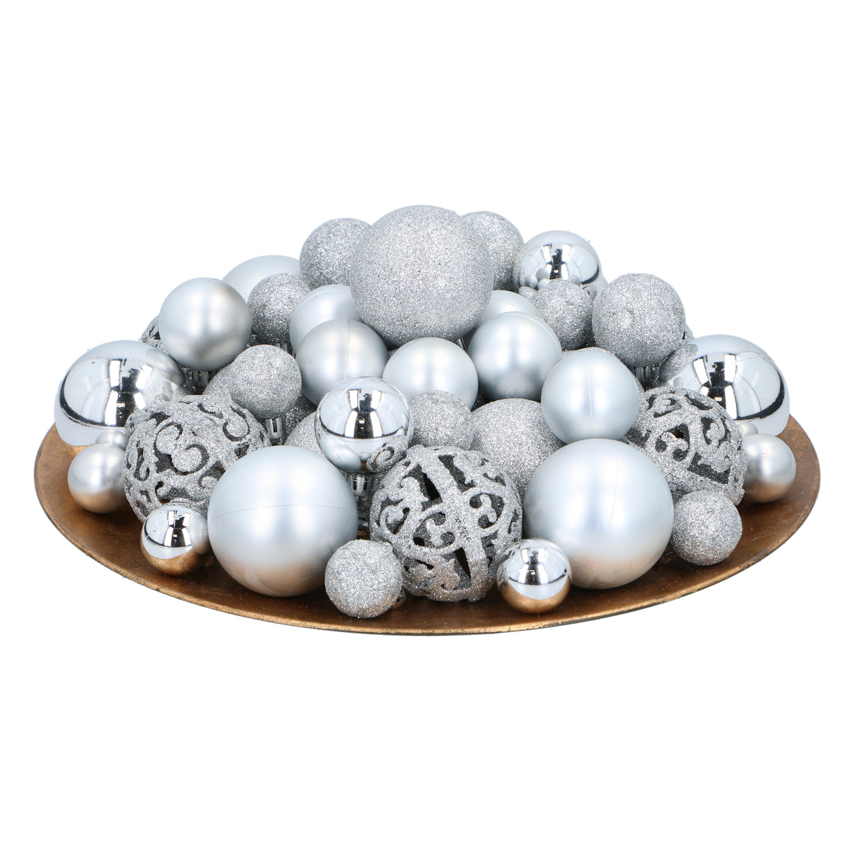 Giftsome Zilveren Kerstballen Set Ø3/4/6 CM - maximondo
