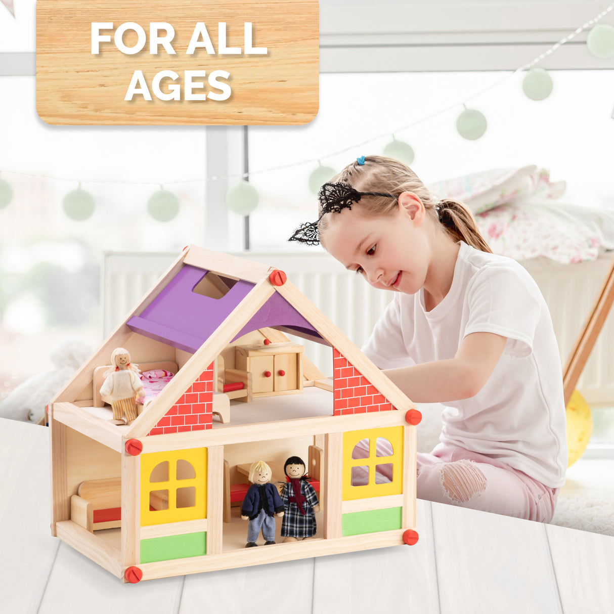 Marionette Wooden Toys Poppenhuis - maximondo