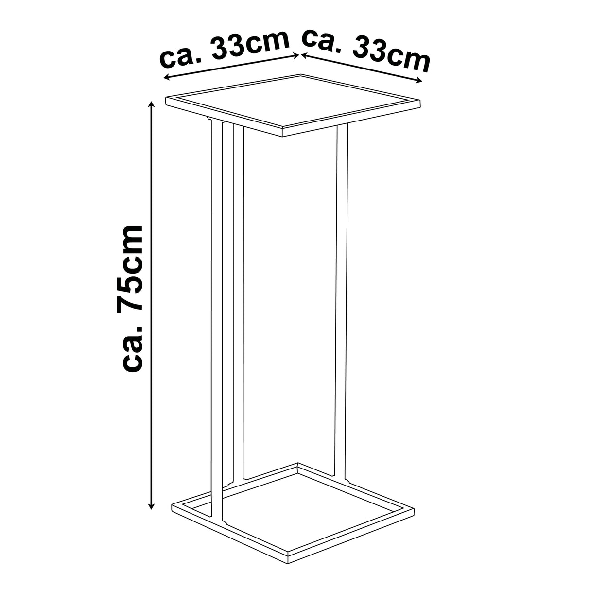 Arti Casa Bijzettafel Metaal en MDF 58x33 CM - maximondo