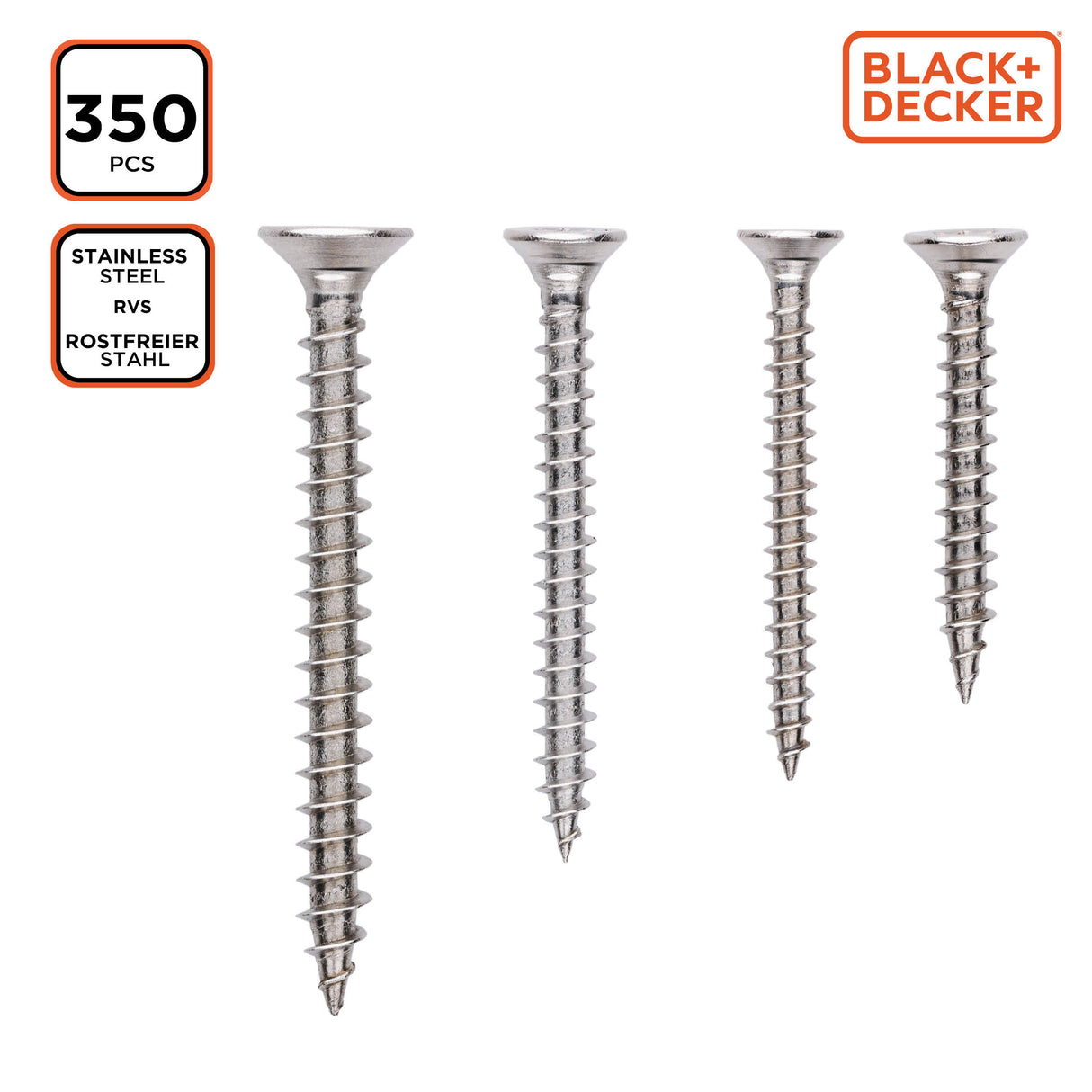 BLACK+DECKER Spaanplaatschroeven Set - maximondo