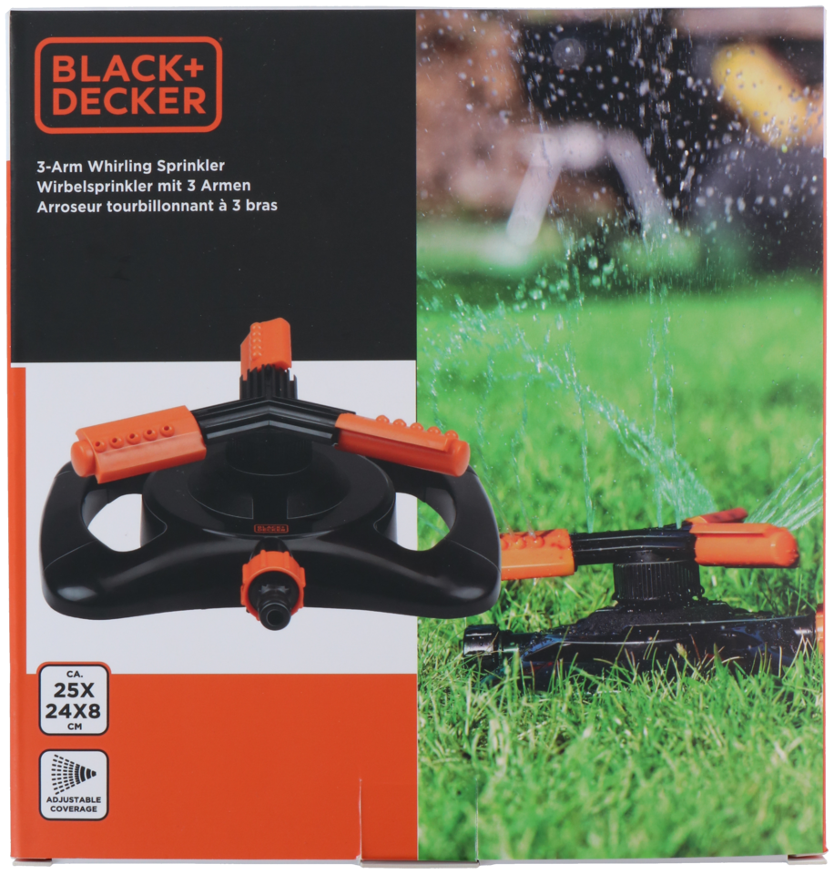 BLACK+DECKER Gazonsproeier 3 Armen - maximondo