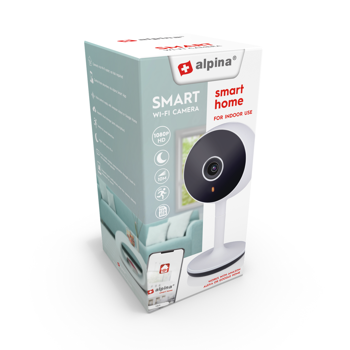 alpina Smart Home Wifi Camera Bewakingscamera - maximondo