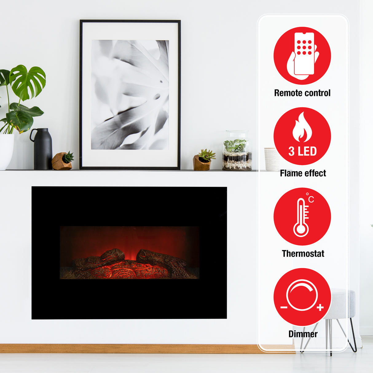 Classic Fire Sfeerhaard Memphis - 1800W - maximondo