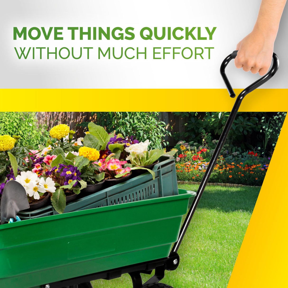 Garden Cart 95x50x108cm 75L - maximondo