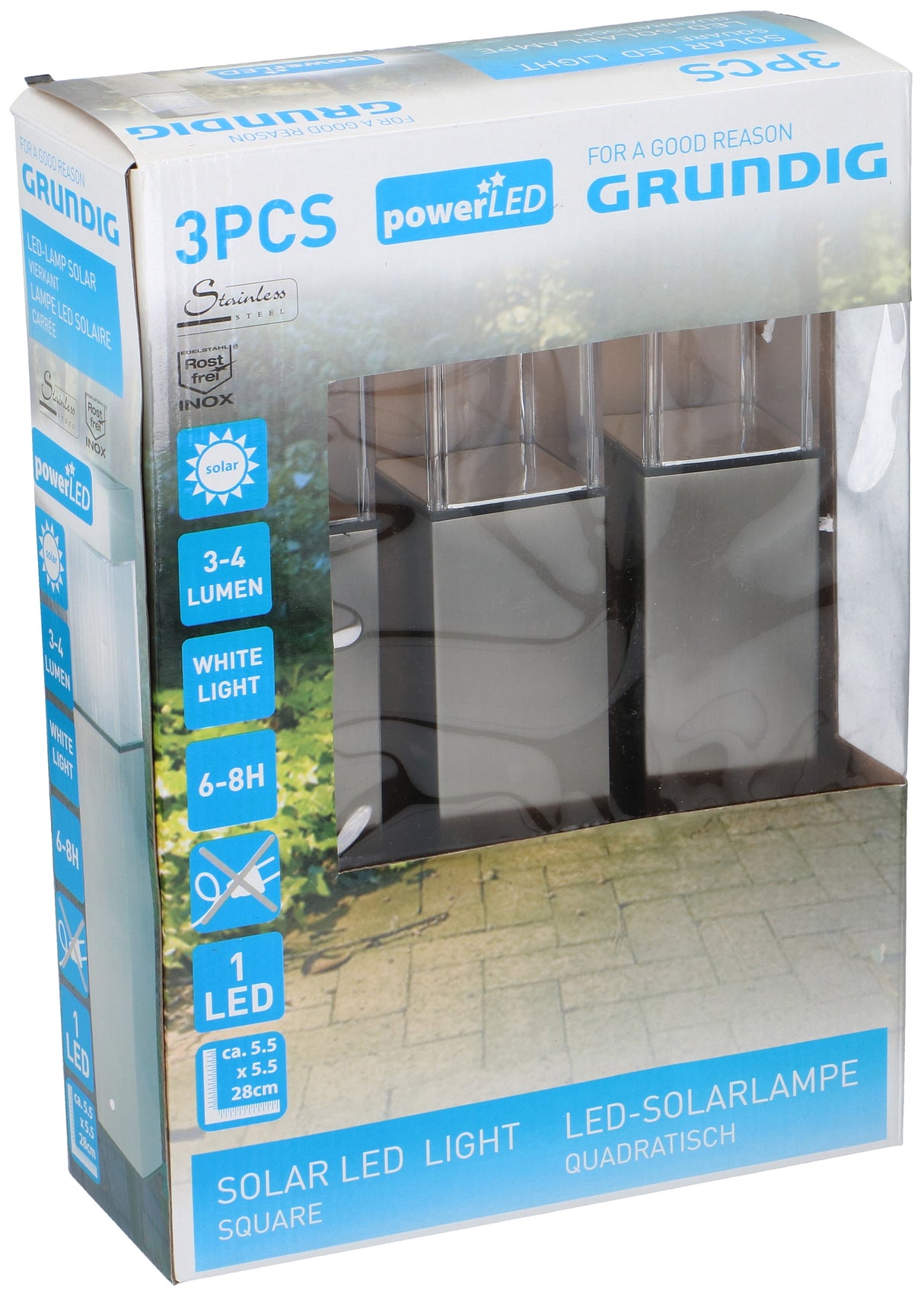 Grundig Solar Buitenlampen Set van 3