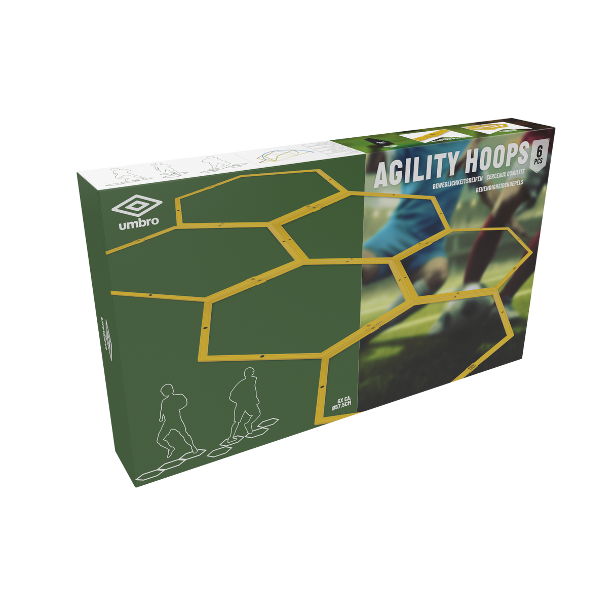 Umbro Agility Hoepels Set Ø57,5 CM Geel - maximondo