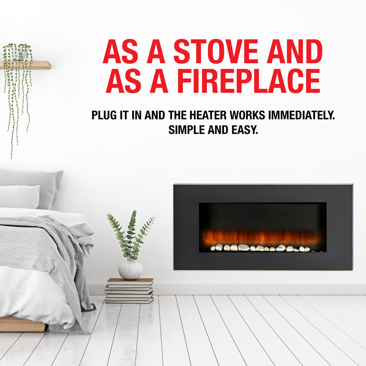 Classic Fire Electrisch 105x48x12cm Zwart - maximondo