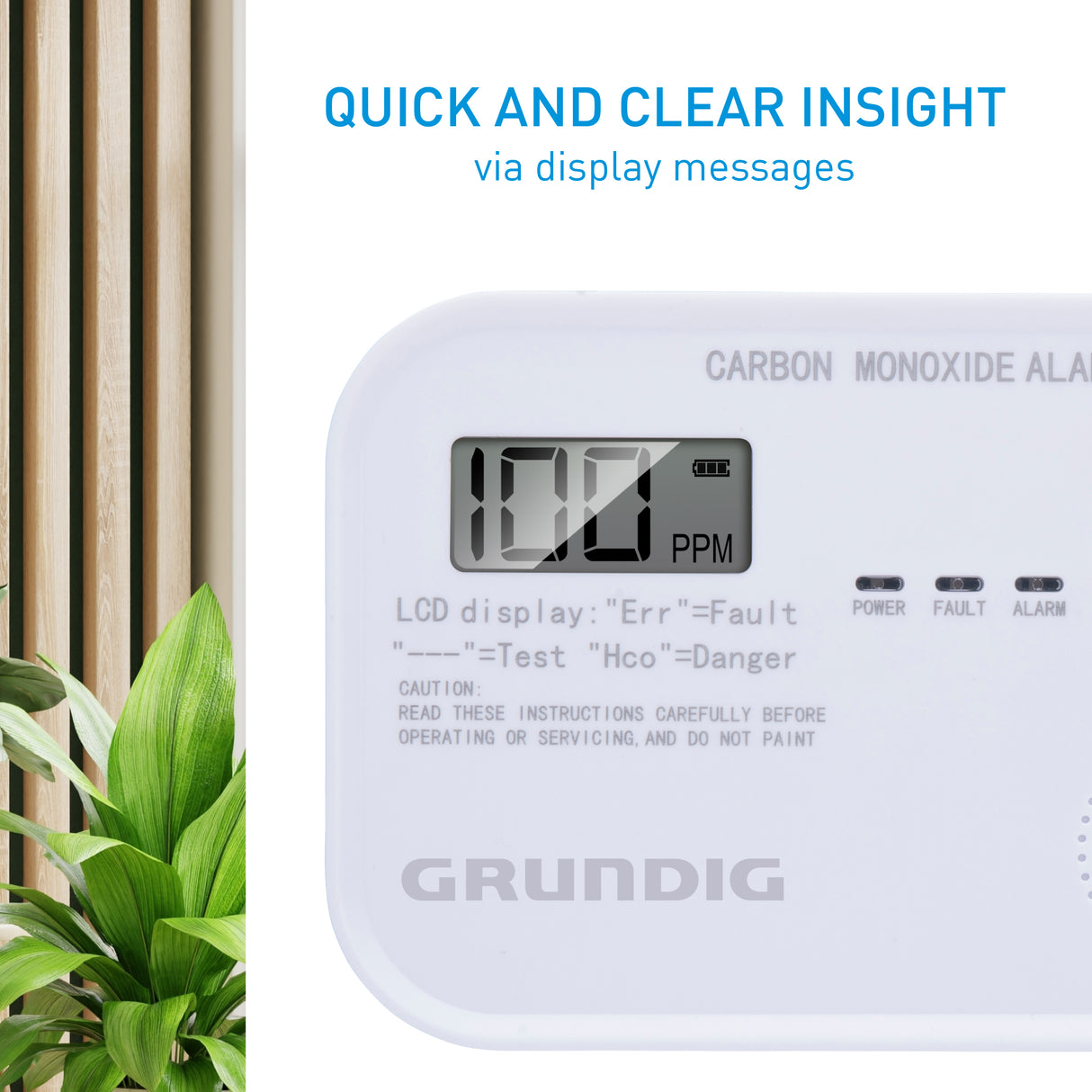 Grundig CO Melder, koolmonoxidemelder, LCD - maximondo