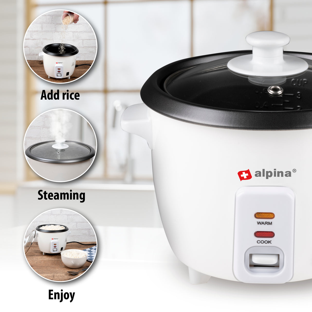 alpina Rijstkoker 0,6L 300W - maximondo