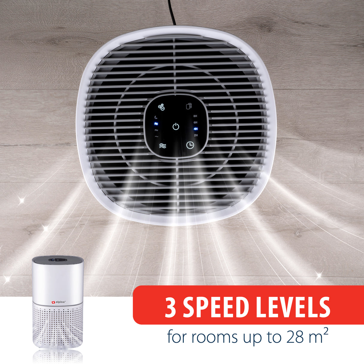 alpina Luchtreiniger met HEPA Filter - maximondo