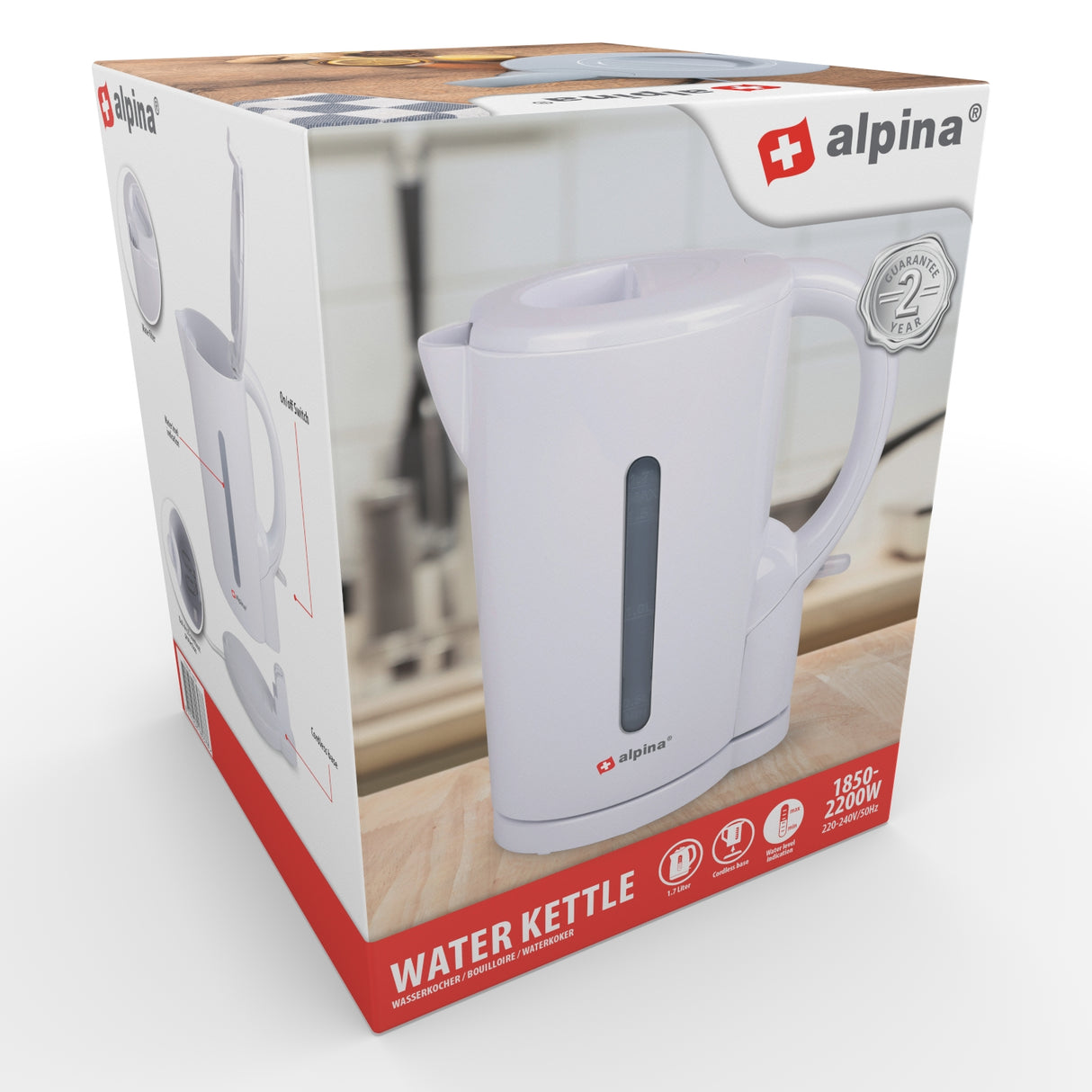 alpina Waterkoker 1,7L 2200W - maximondo